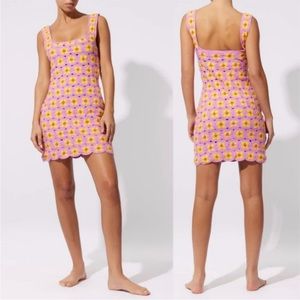 NWT - SOLID & STRIPED Kimberly mini dress - Floral motif crochet dress